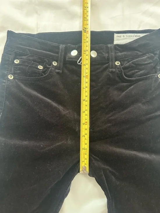 Rag & Bone Black Dojo Velvet Pant 27 - Picture 12 of 16